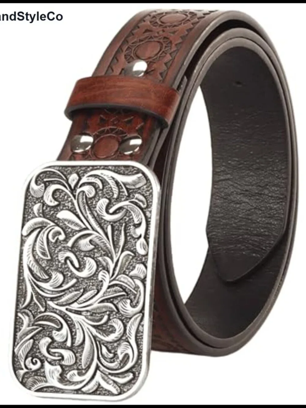 Vintage Western PU Leather Belt Adjustable Unisex Cowgirl Waist